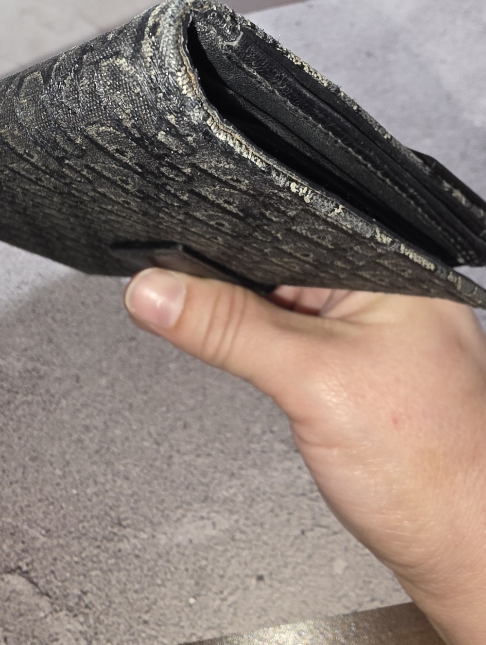 Dior Black Logo Jacquard Continental Wallet with Silver Hardware - Picture 15 of 17